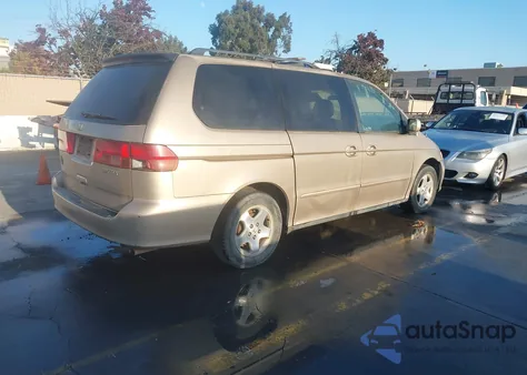 2001 Honda Odyssey Ex из США, поврежденный, VIN 2HKRL18691H611498